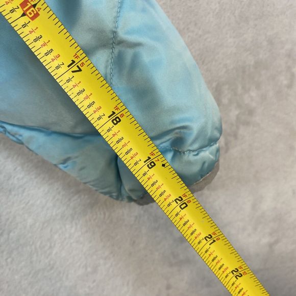 The North Face youth girls Turquoise full zip puffer 2 pocket jackets X-Large - Picture 9 of 12